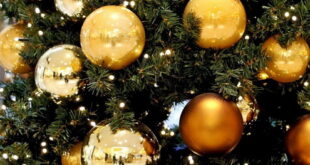 Новогодние шары на рождественской елке